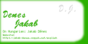 denes jakab business card